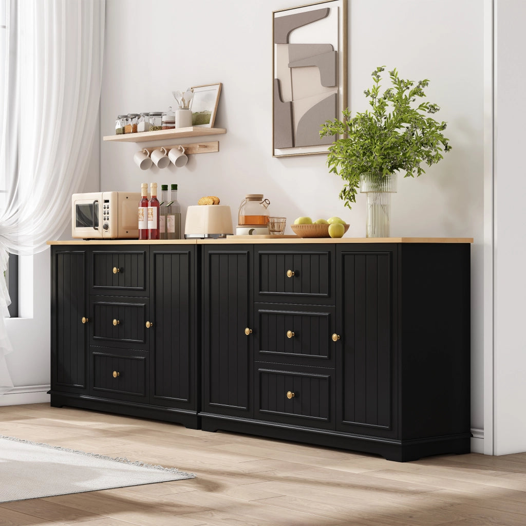 Credenza con 3 Cassetti e Ante ¨C Xylo ¨C Nero