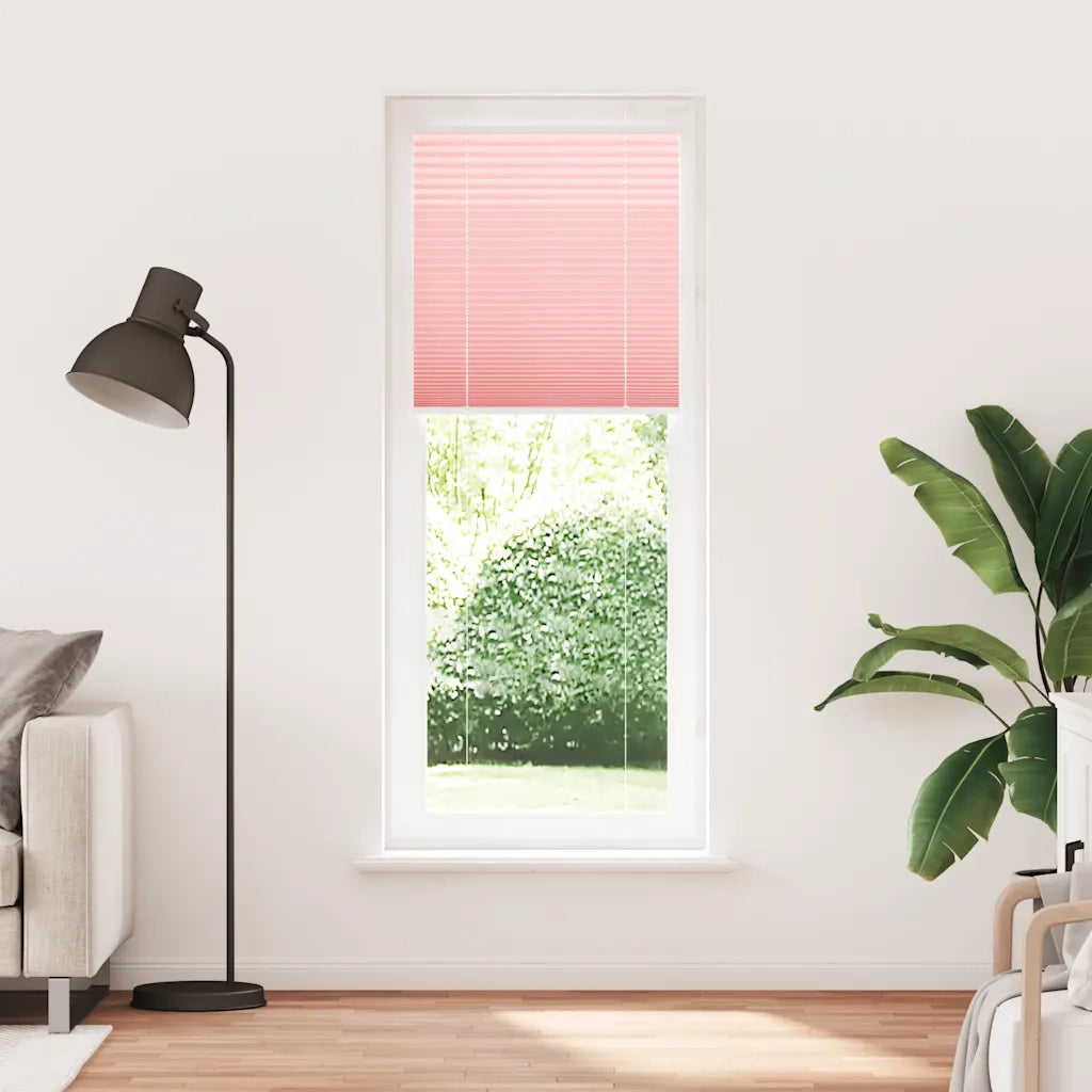 Tenda Plissettata Rosa 75x200 cm Larghezza Tessuto 74,4 cm 4015461
