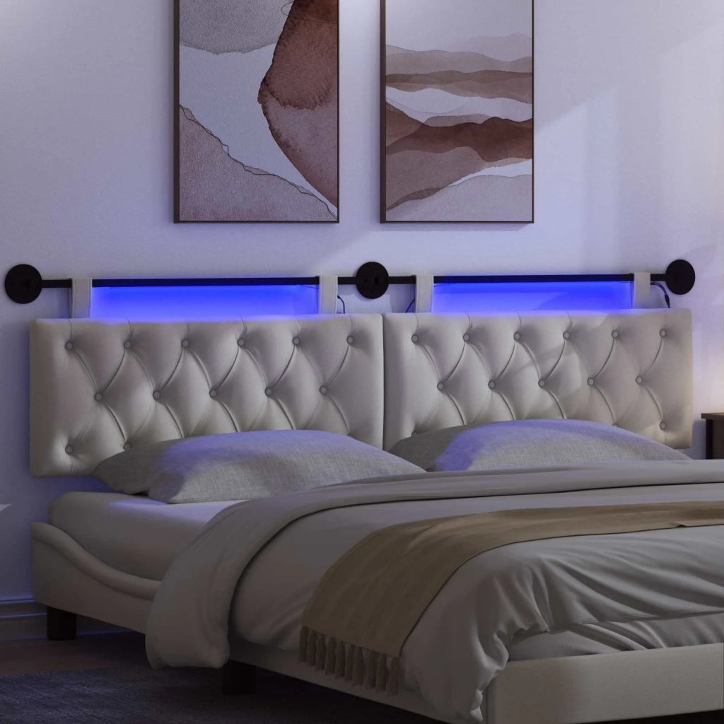 Testiera sospesa Con luce LED Crema Velluto 3424730