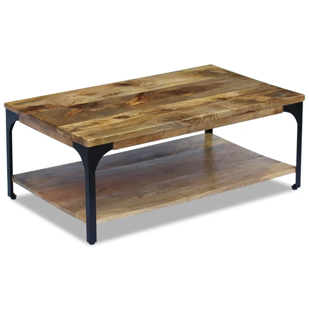 Tavolino da Salotto-Tavolino da soggiorno-Tavolo in Legno di Mango 100x60x38 cm