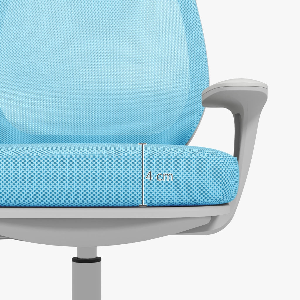 Sedia da Ufficio Ergonomica Reclinabile ¨C zephmum ¨C Azzurra 55x48x82.5-94.5 cm