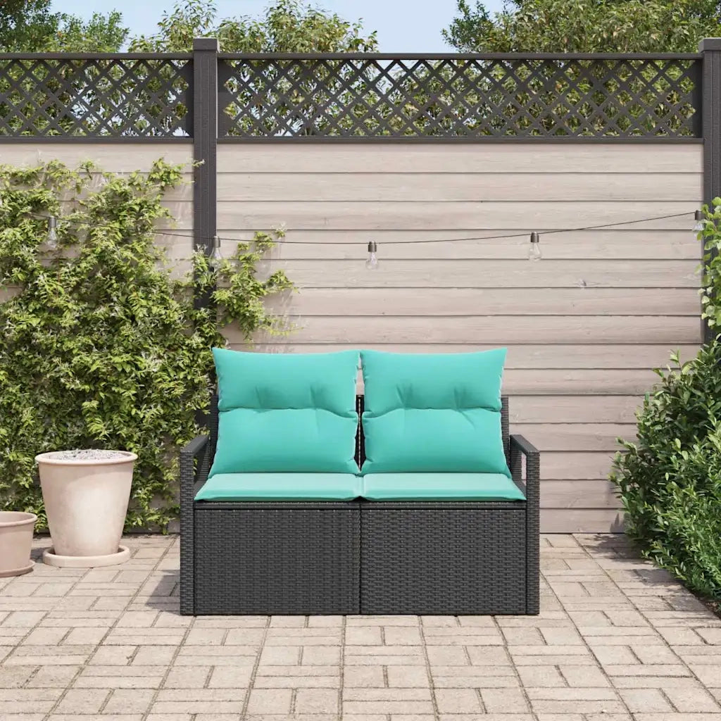 Divano da giardino con cuscino 120 x 62 x 69 cm. polyrattan 42006760
