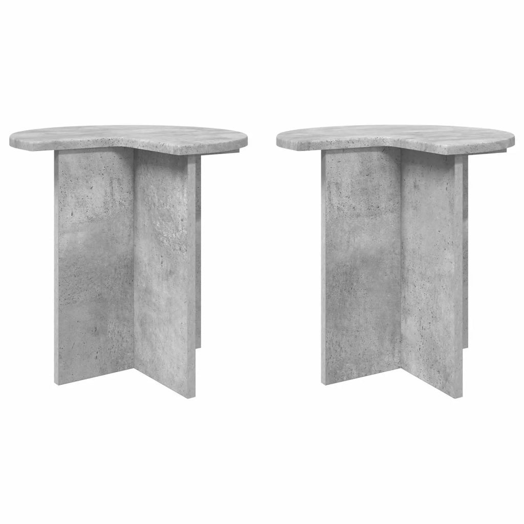 Tavolo laterale 2 pz Grigio Cemento Ø 39 x 38 cm 8001086