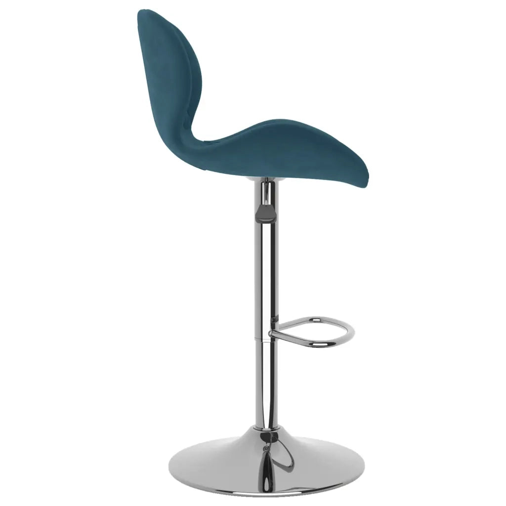 Sgabelli da Bar 2 pz Blu in Velluto 334915