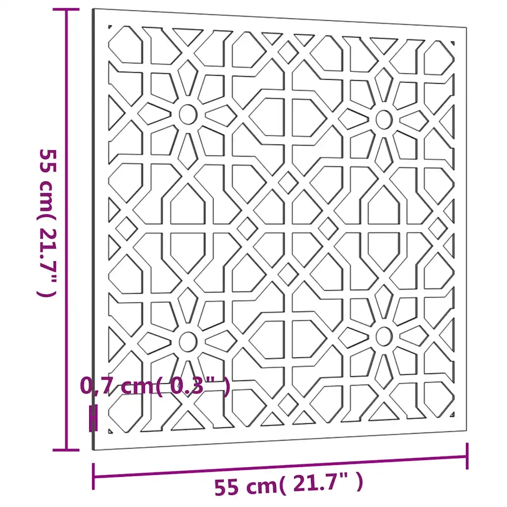 Decorazione Muro da Giardino 55x55 cm Moresco Acciaio Corten CFW4210291
