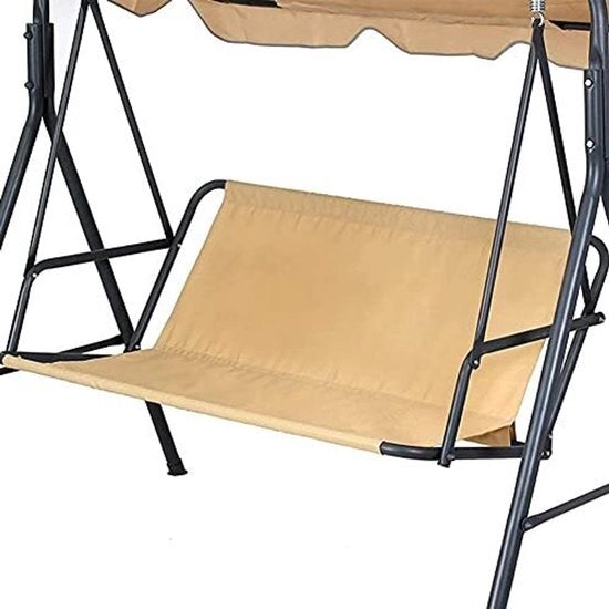 Bancopendolo Esterno Beige - Impermeabile e Resistente ai Raggi UV - 600D Tessuto di Oxford - Adatta a Tutti gli Ambienti - Facile da Pulire
