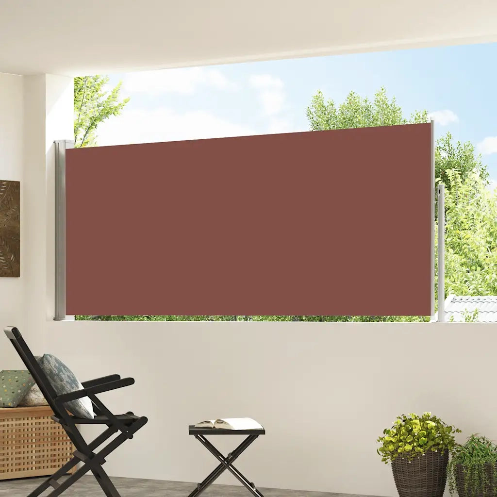 Tenda da Sole Laterale Retrattile 117x314 cm Marrone 45364