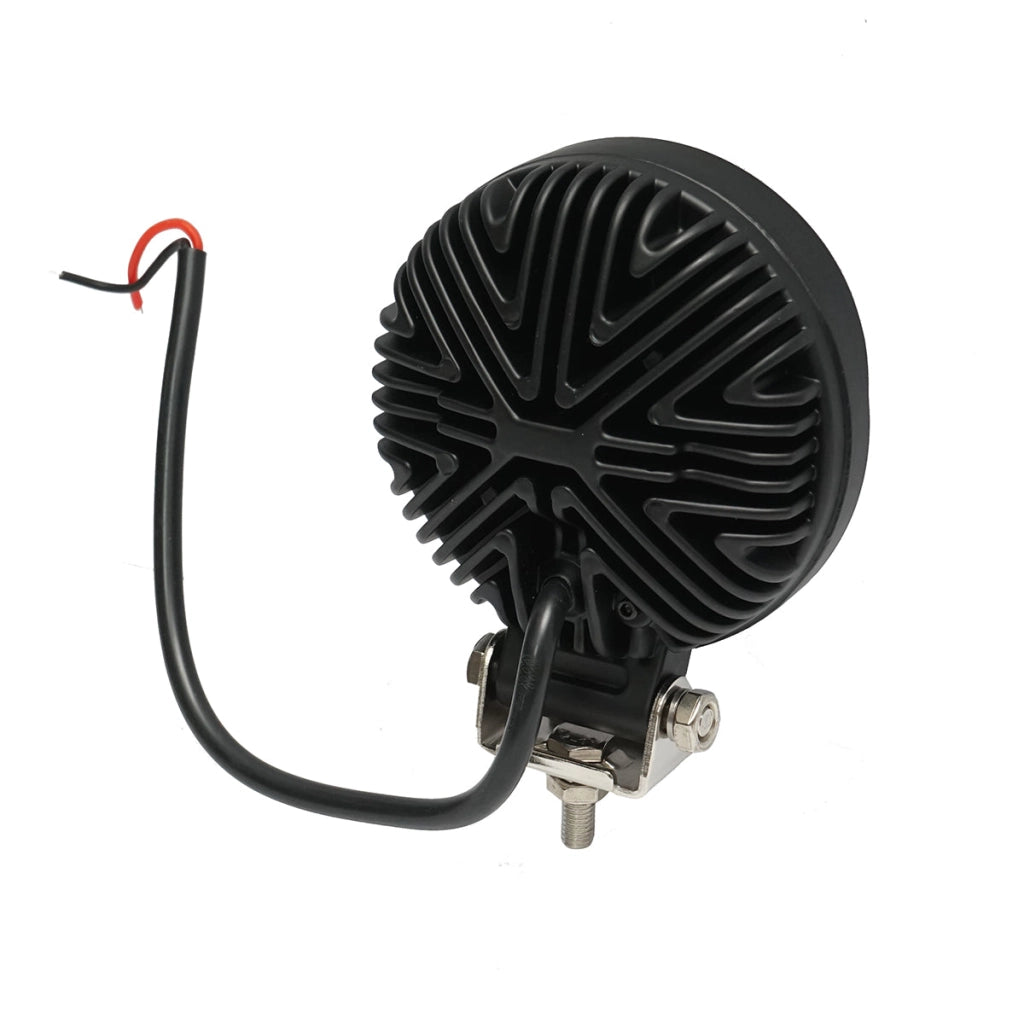 Faretto LED rotondo 12-60V, 36W, corpo in alluminio 115x115x45mm