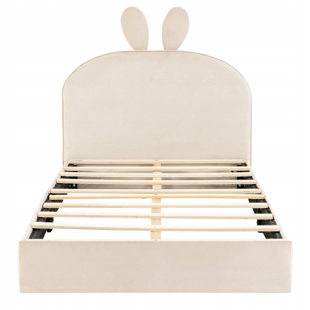 Letto imbottito 90x200 grigio - Xylo - Vellutato