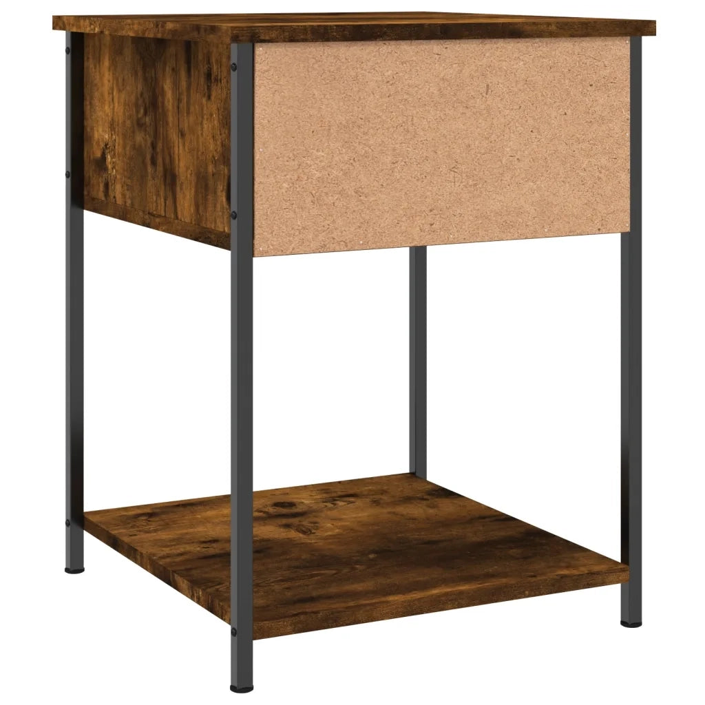Comodini 2 pz-Set di 2 Tavolino da notte Rovere Fumo 44x45x58 cm in Legno Multistrato