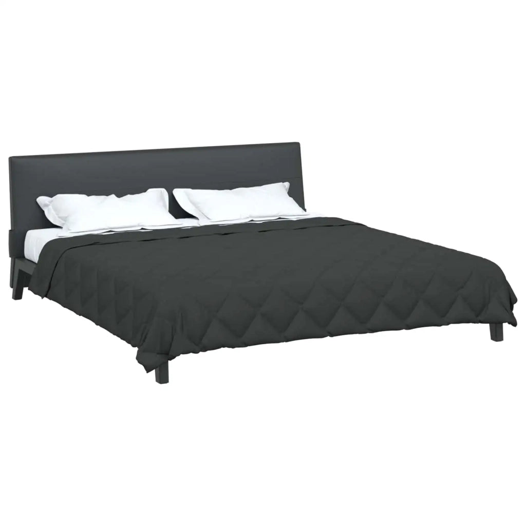 Piumone | Duvet Completo Annuale Antracite 200 x 200 cm Microfibra