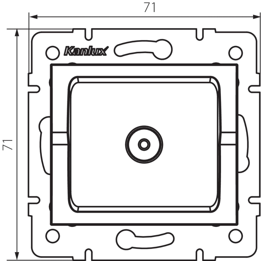 Presa antenna tipo F LOGI nero opaco Kanlux