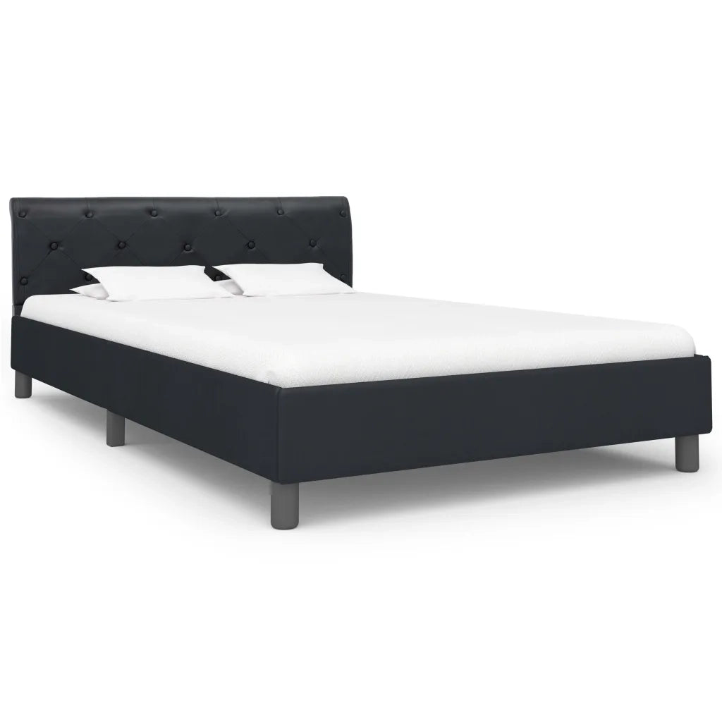Giroletto-Struttura Letto Nero in Similpelle 140x200 cm 770730