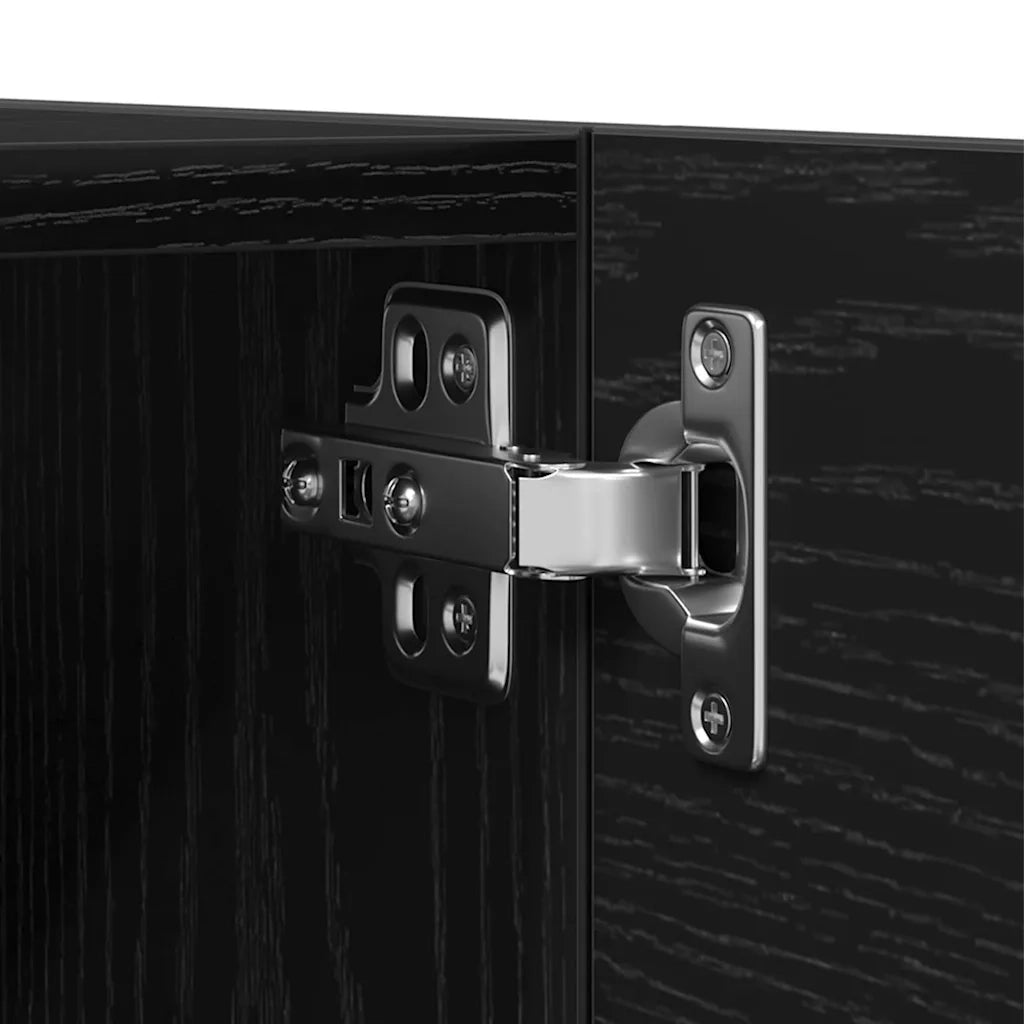 Mobile TV da Parete | Armadietto TV | Mobile Porta TV Rovere Nero 30,5 x 30 x 30 cm