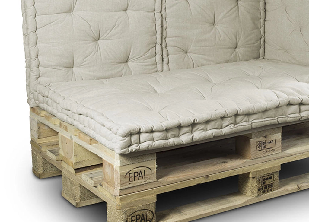 Cuscino Mattonella Per Seduta-Schienale Divani Pallet Cuscino Per Bancale 80x120 - 80x120 - Beige