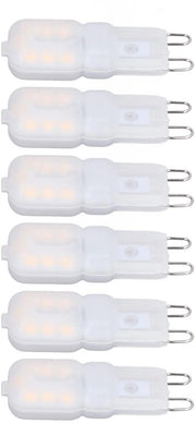 Lampade a LED Dimmabili 3W - Fitting G9 - 6 Pezzi - Efficente in Energie - 360 Gradi - Bianco Caldo 220-240V - Lampadine a Incandescenza