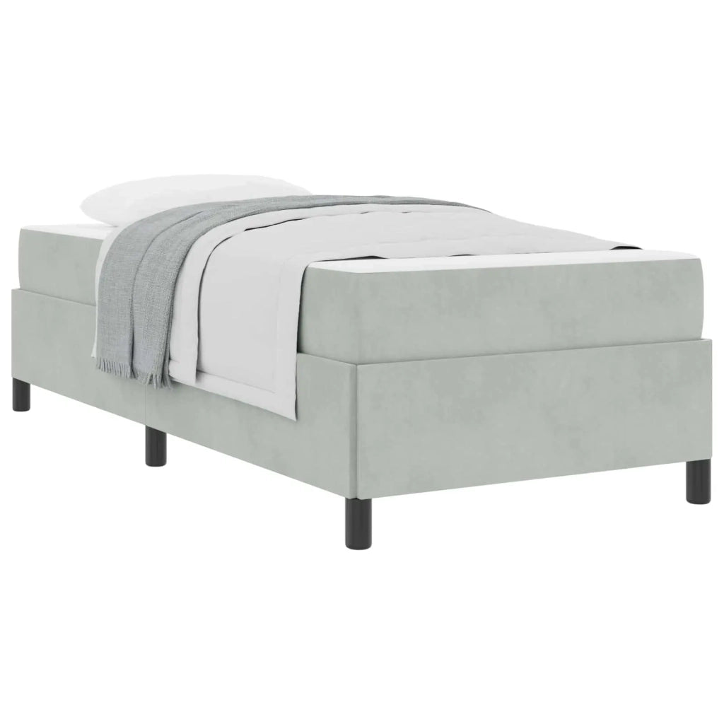 Struttura del letto Grigio chiaro 90 x 200 cm Tessuto 3399036