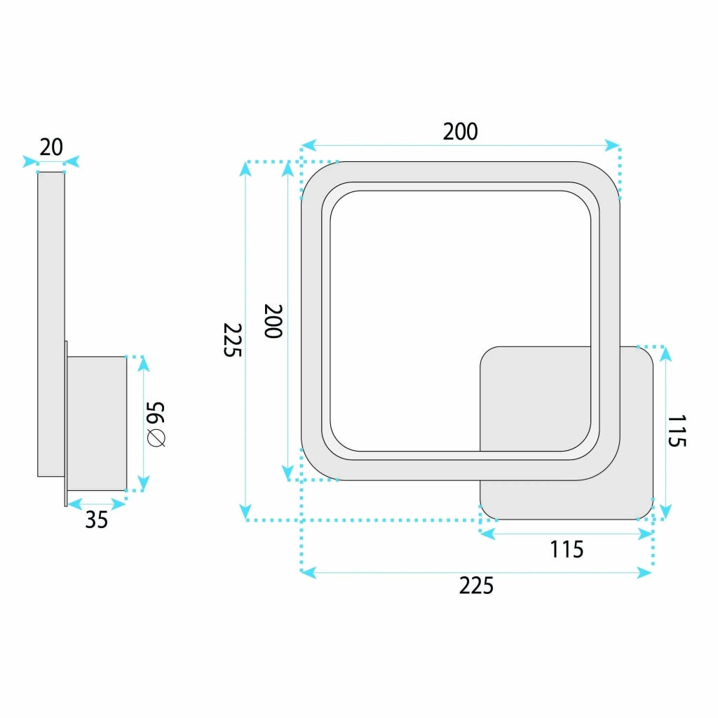Applique A Led Lhj122-w Nero