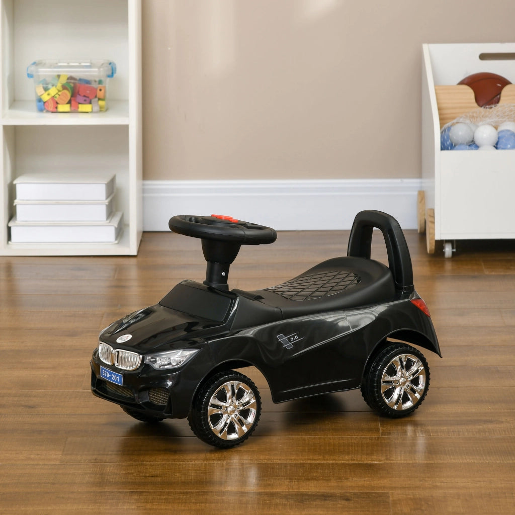 Coche Correpasillos Bambini con Musica e Cassetto ¨C Zephmum ¨C Nero