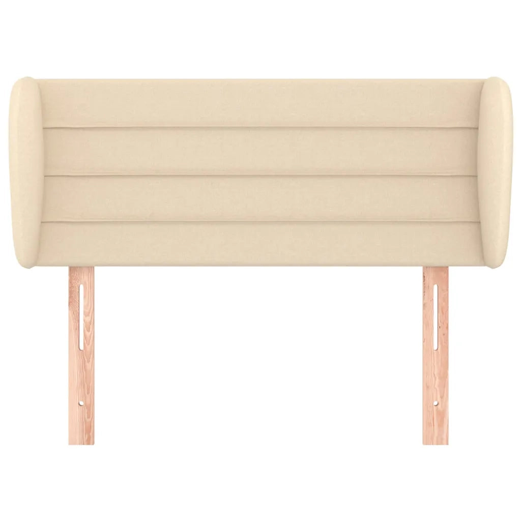 Testiera ad Orecchio Crema 103x23x78/88 cm in Tessuto