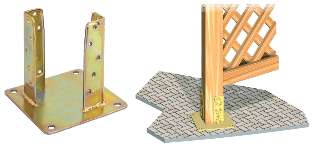PIASTRA 800 SUPPORTO PILASTRO ACC TROP 100X100 MM- ALDEGHI LUIGI SPA- 4,0 pz