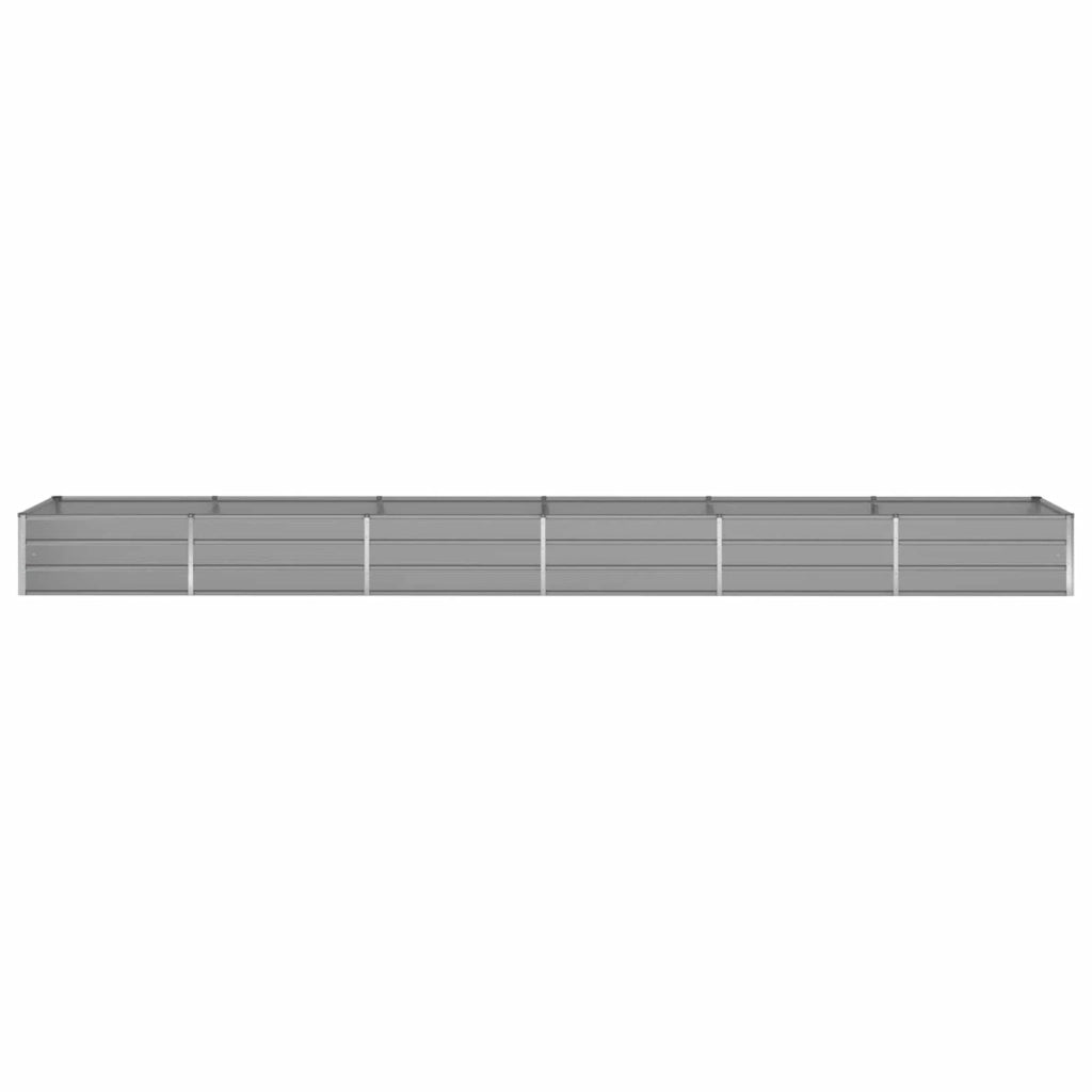 Fioriera rettangolare moderna esteticamente gradevole 195 x 100 x 45 cm in acciaio zincato grigio chiaro 02_0059214