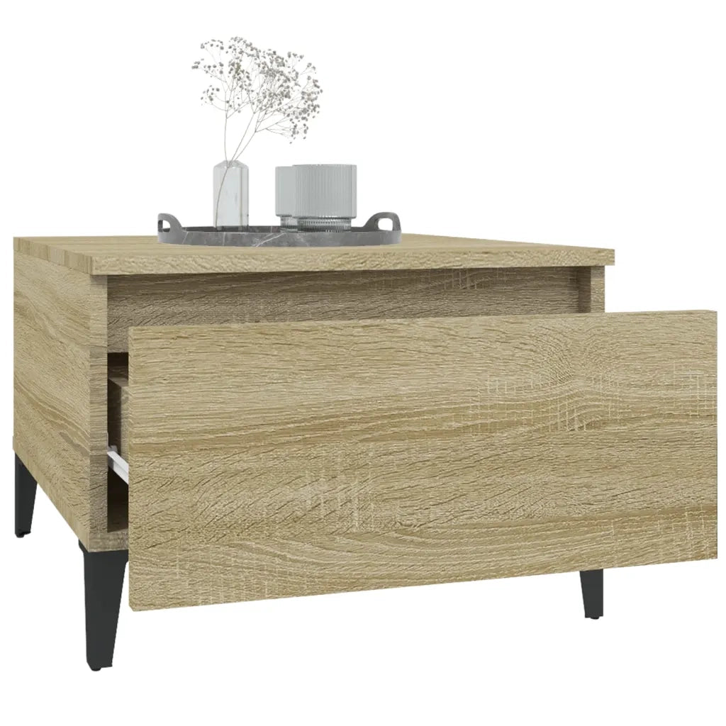 Tavolini 2pz Rovere Sonoma 50x46x35 cm in Legno Multistrato 819523