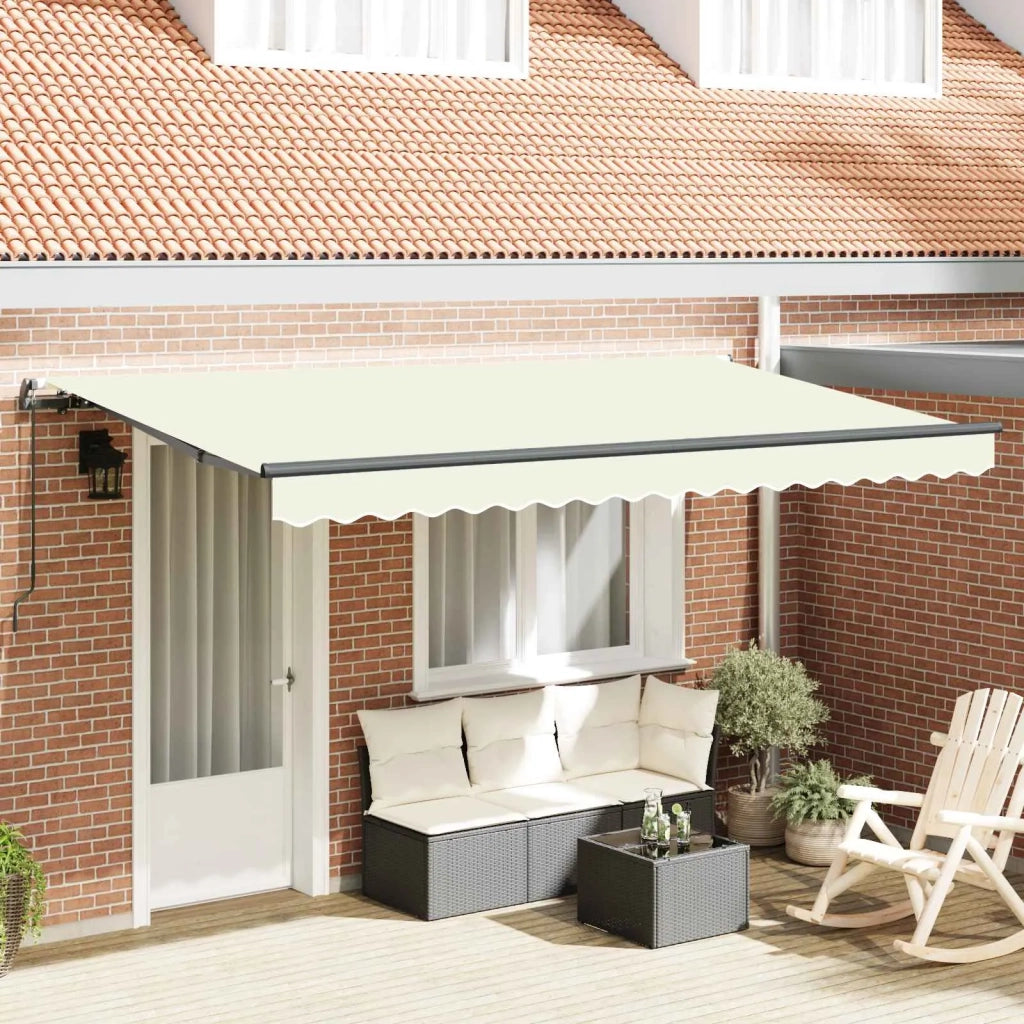 Tenda da Sole | Tenda Retrattile Crema 350 x 200 cm Tessuto