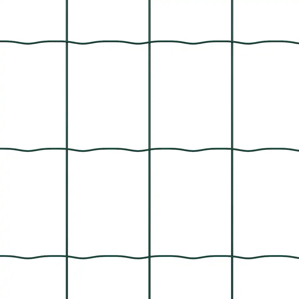 Recinzione da Giardino | Recinzione con Posto Verde 1 x 25 m Acciaio e PVC