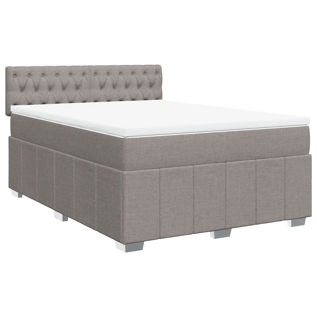 Giroletto a Molle con Materasso Tortora 160x200 cm in Tessuto 3289430