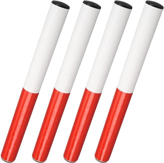 Estafetta per trasporto - 4 pezzi - Materiale PVC leggero - Grip antiscivolo - Utilizzo indoor/outdoor - Sostenibile e riciclabile - Estafetta per trasporto 

Modello: Estafette Stok 
Codice: 4 Stuks 
Specifica: Lichtgewicht