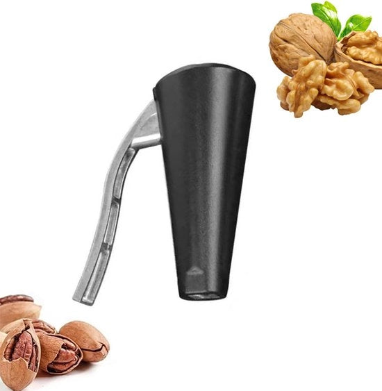 Walnut e Nocciola Kraker - Multifunzionale schiller - Lega di alluminio - Manico comodo - Facile da pelare - Adatto per noci di walnuts, castagne, noci di ciliegio, mandorle - Nero