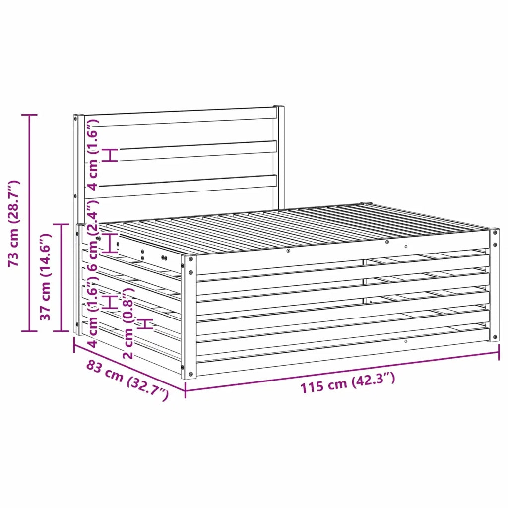2 pz Set di divani da esterno Bianco 3391104
