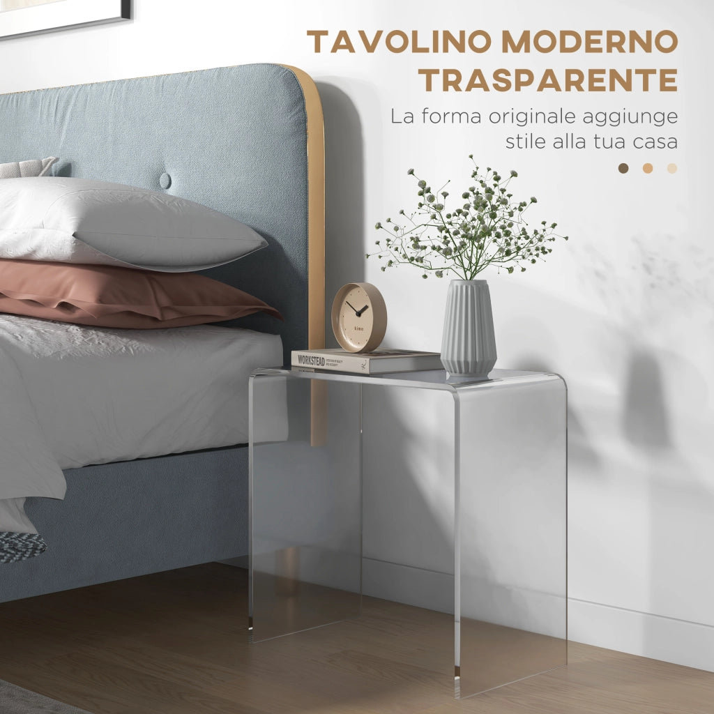 Tavolino da Salotto in Acrilico ¨C Zephmum ¨C 53.5x30.5x53.5 cm Trasparente