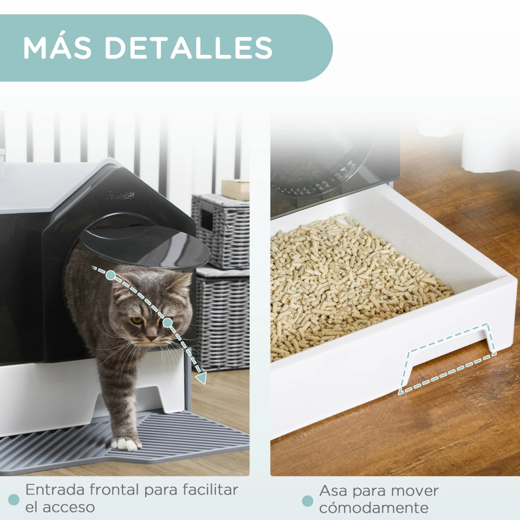 Casetta per Gatti con Cassetto ¨C Minimal ¨C Grigio 47x45x42 cm