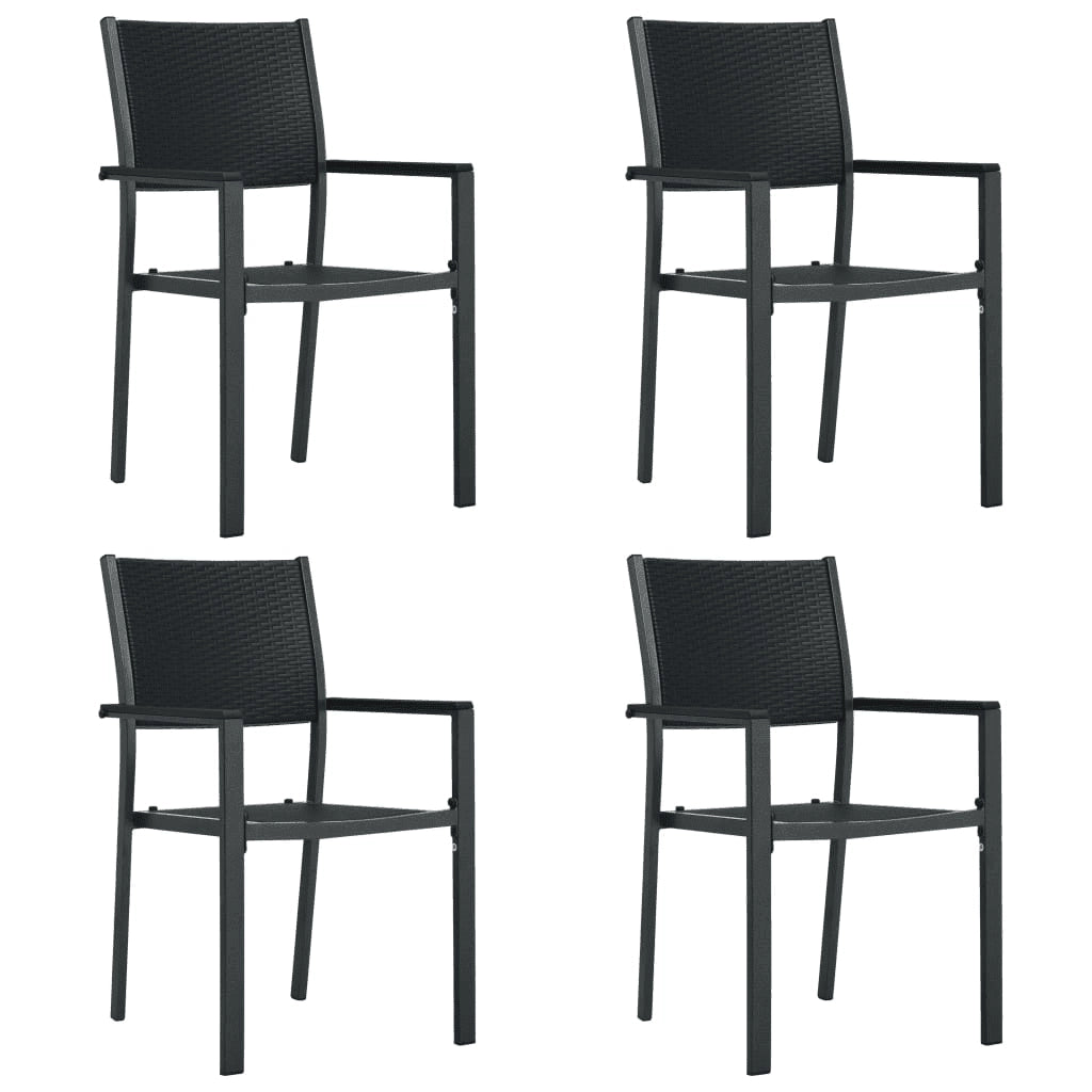 Set da Pranzo da Giardino 5 pz Nero 3099276