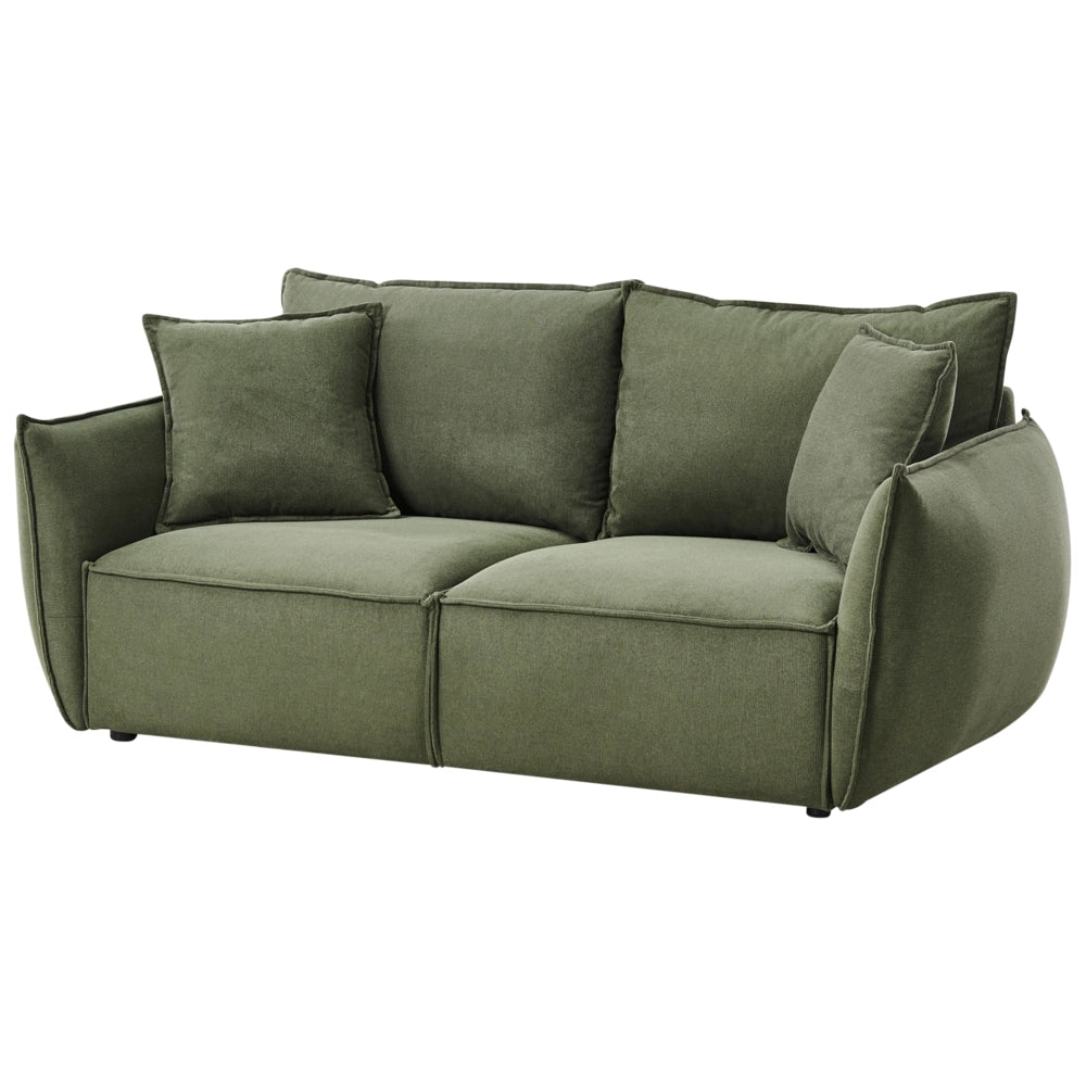 Set da salotto in tessuto Seduta bassa e profonda Schienale imbottito Accogliente Moderno 5 posti verde Moderno Accogliente