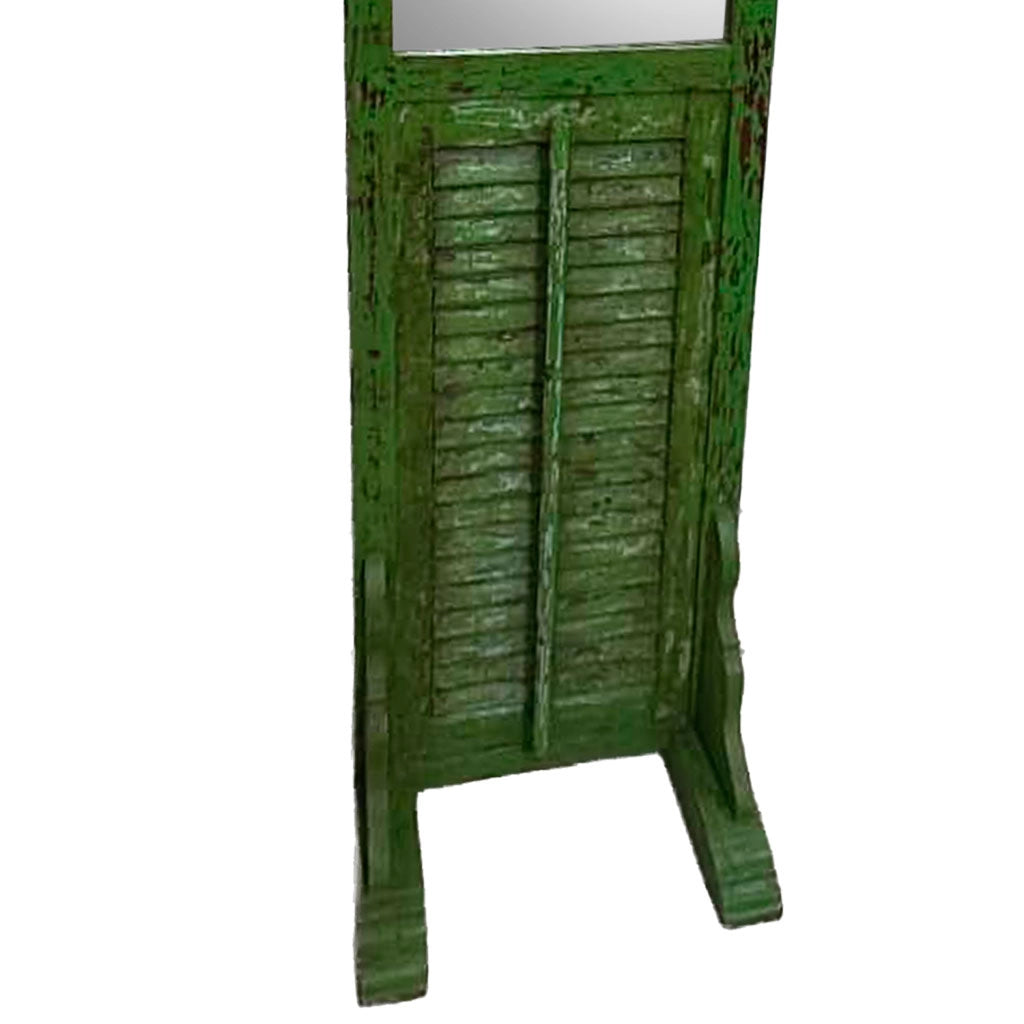 Specchio legno verde 53x50x196h cm