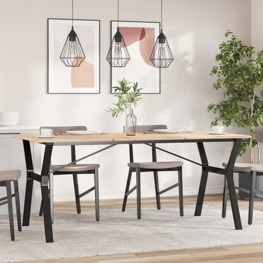 Telaio Gambe a Y per Tavolo da Pranzo 160x80x73 cm in Acciaio 357936