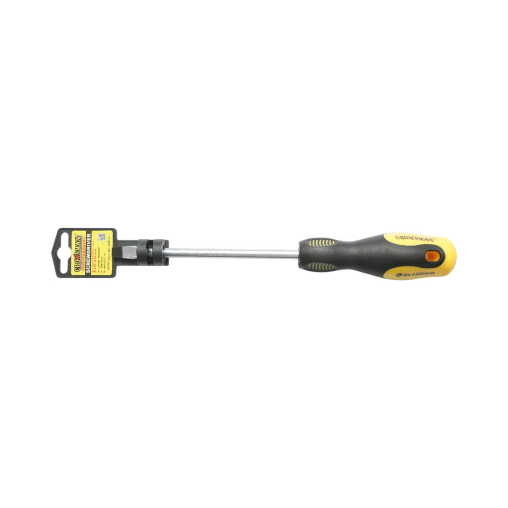Cacciavite dritto Crownman 8x150mm con punta magnetica professionale Cr-V