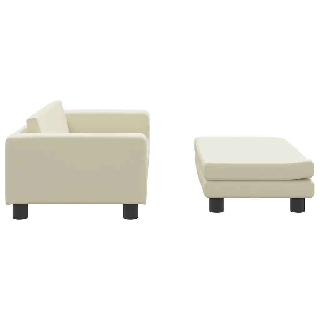 Lettino per Cani con Estensione Crema 100x50x30cm in Similpelle 172027