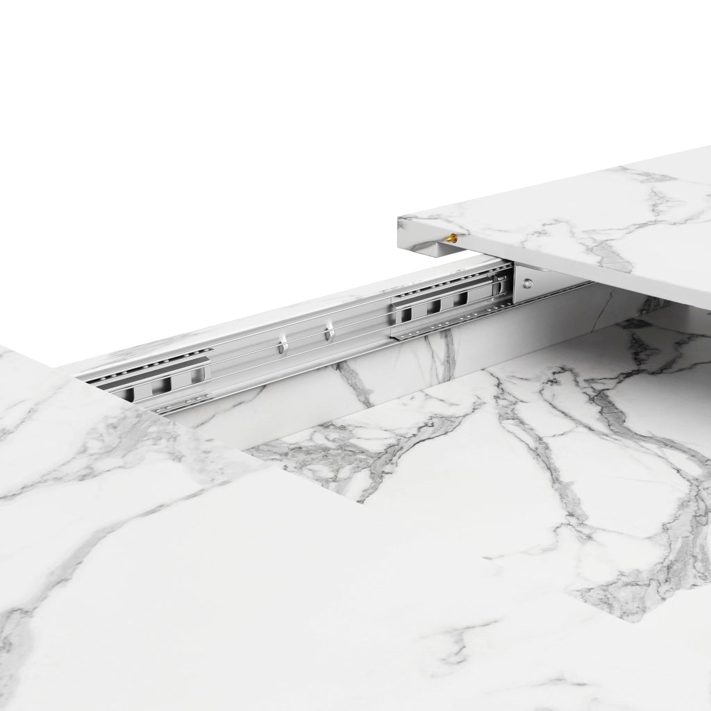 Tavolo da Pranzo Allungabile con 4 Sedie ¨C MINIMAL ¨C Piano Nero, Velluto Grigio Scuro, 120/160x68 cm