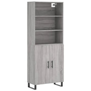 Credenza | Madia | Buffet da pranzo | Armadio da pranzo Grigio Sonoma 69,5x34x180 cm in Legno Multistrato