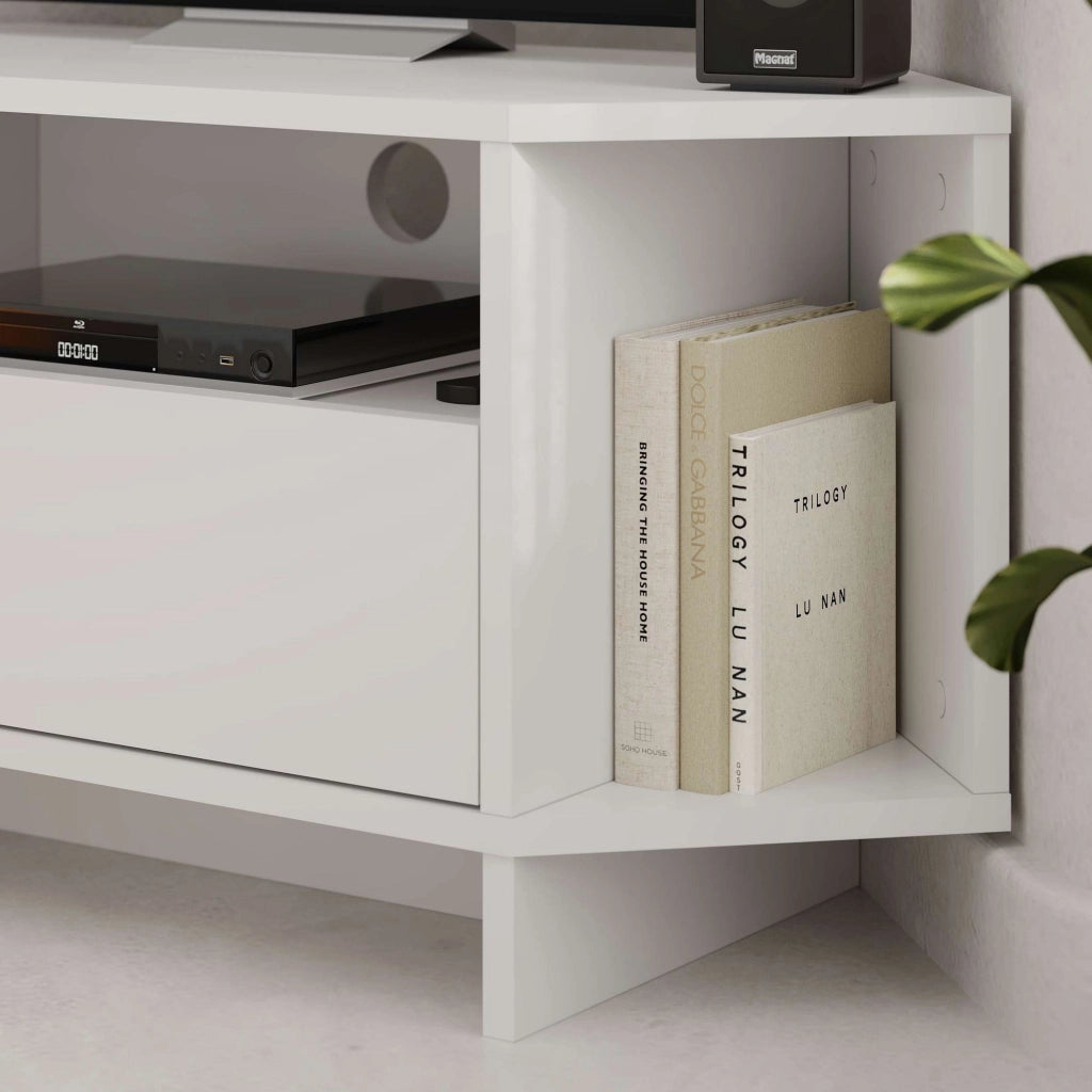 Porta TV in legno "Viva" - 95 x 35 x 45 cm - Bianco