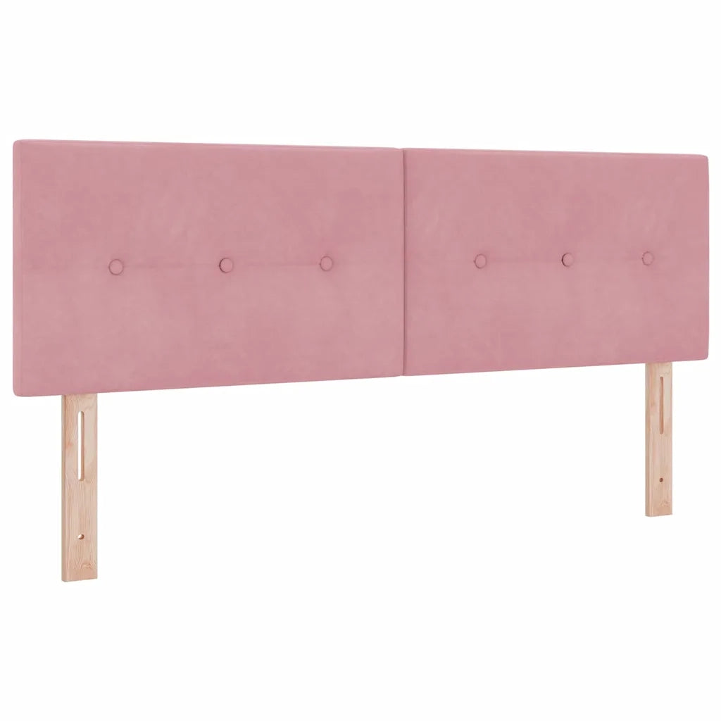 Letto a molle con testiera Rosa 200 x 160 cm Velluto 3341479