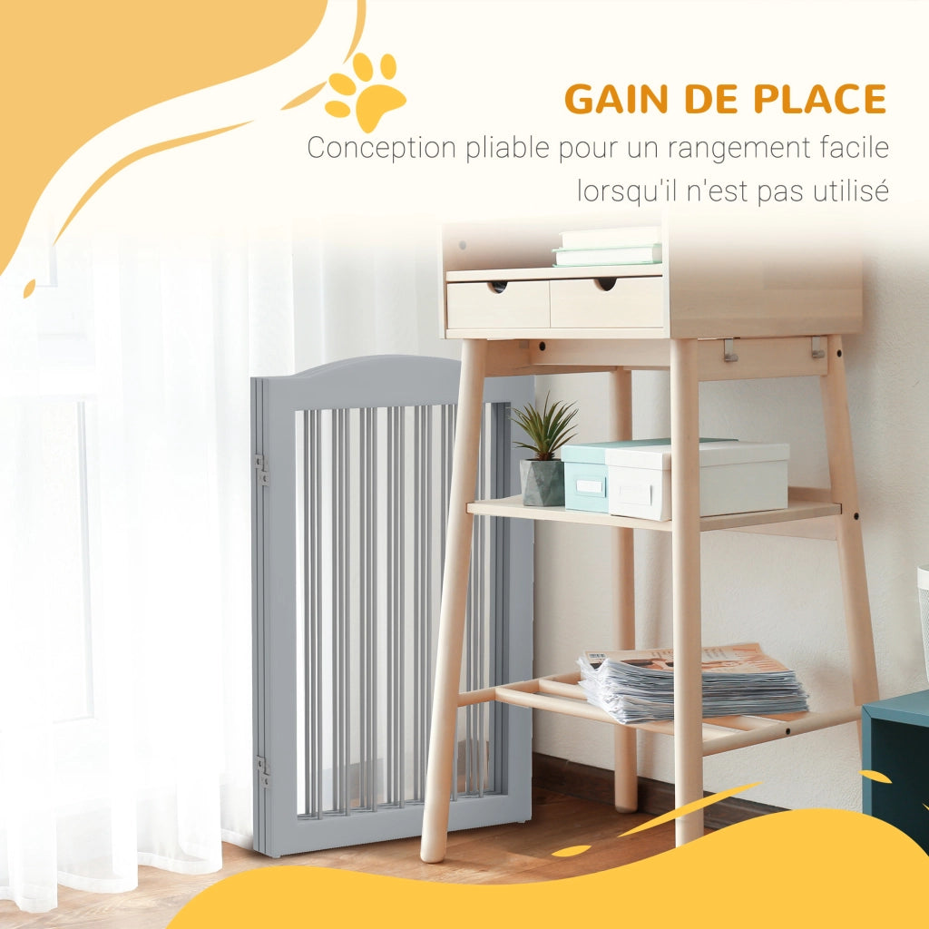 Barriera Sicurezza Pieghevole per Bambini e Cani ¨C zephmum ¨C Grigio 154x80 cm