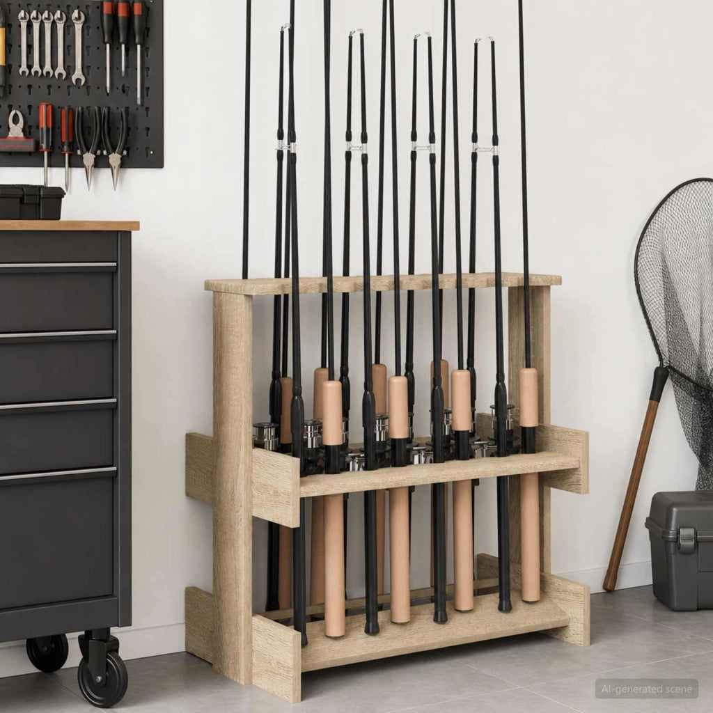 Supporto per canne da pesca Legno ingegnerizzato 3429736