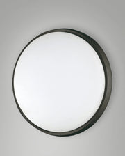Olly Plafoniera LED Moderna Rotonda in Alluminio e Policarbonato Nero 30W 3220lm 3000K IP54 Lampada da Soffitto ad Alta Efficienza 3315-65-101