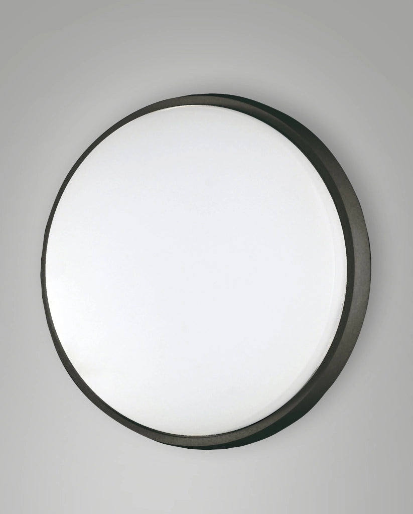 Olly Plafoniera LED Moderna Rotonda in Alluminio e Policarbonato Nero 30W 3220lm 3000K IP54 Lampada da Soffitto ad Alta Efficienza 3315-65-101