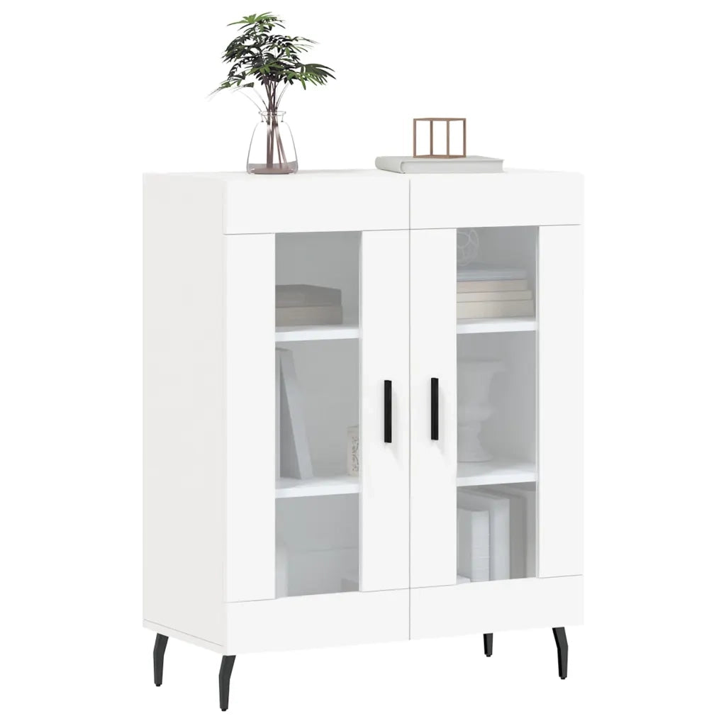 Credenza-Buffet-Armadio da cucina Bianca 69,5x34x90 cm in Legno Multistrato 299756